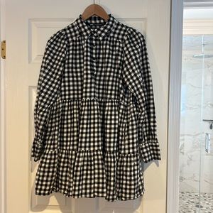 Zara Gingham Long Sleeve Dress